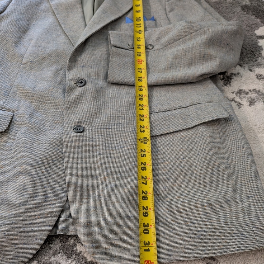 Vintage Palm Beach Blazer Mens Check 48R Tweed Sport Coat 60s-70s - Picture 12 of 12